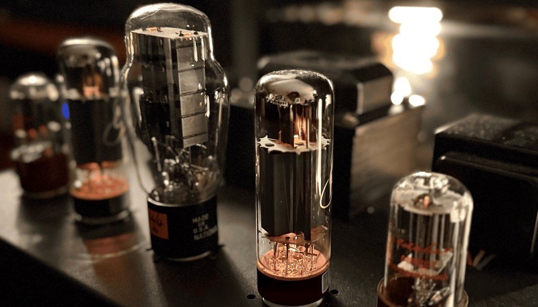 Vacuum tubes on a classic tube amplifier