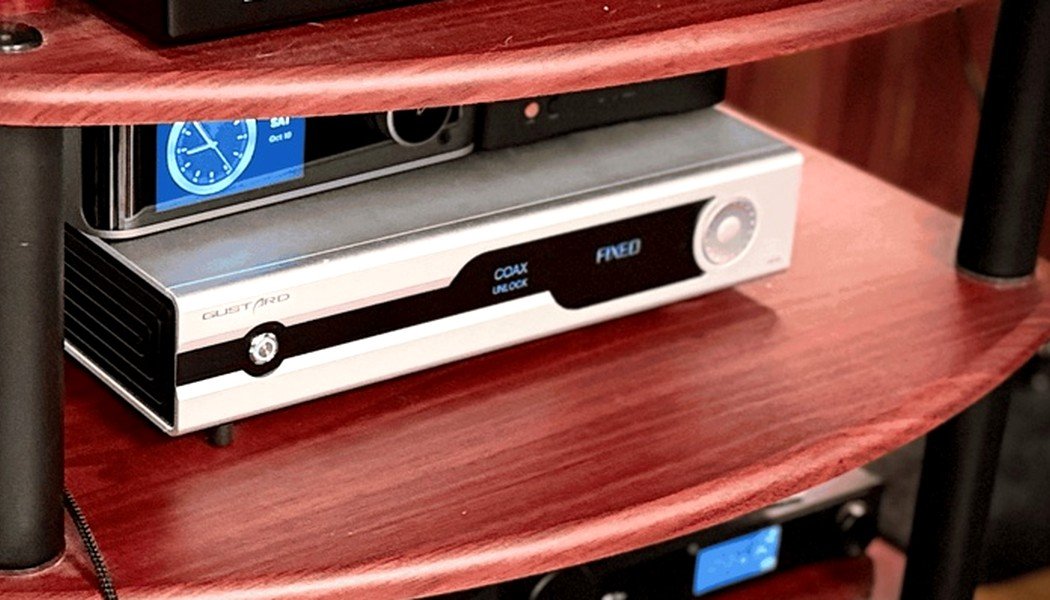 Digital audio equipment in a hi-fi component rack